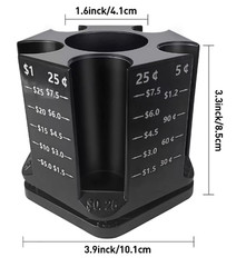 2-in-1 Rotatable Coin Counter & Sorter with Pen Holder Desk Organizer