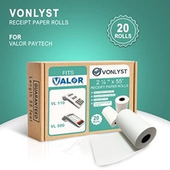 Receipt Paper Roll for Valor Paytech VL 110 and VL 500 Credit Card Machine 20…
