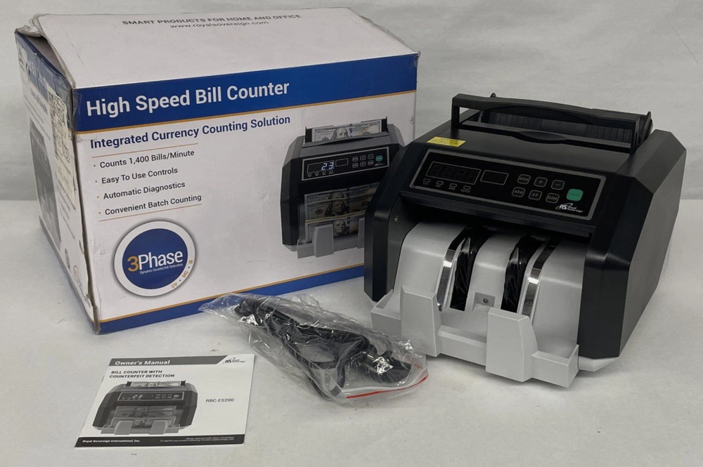 ROYAL SOVEREIGN High Speed Bill Counter RBC-ES200 Tested