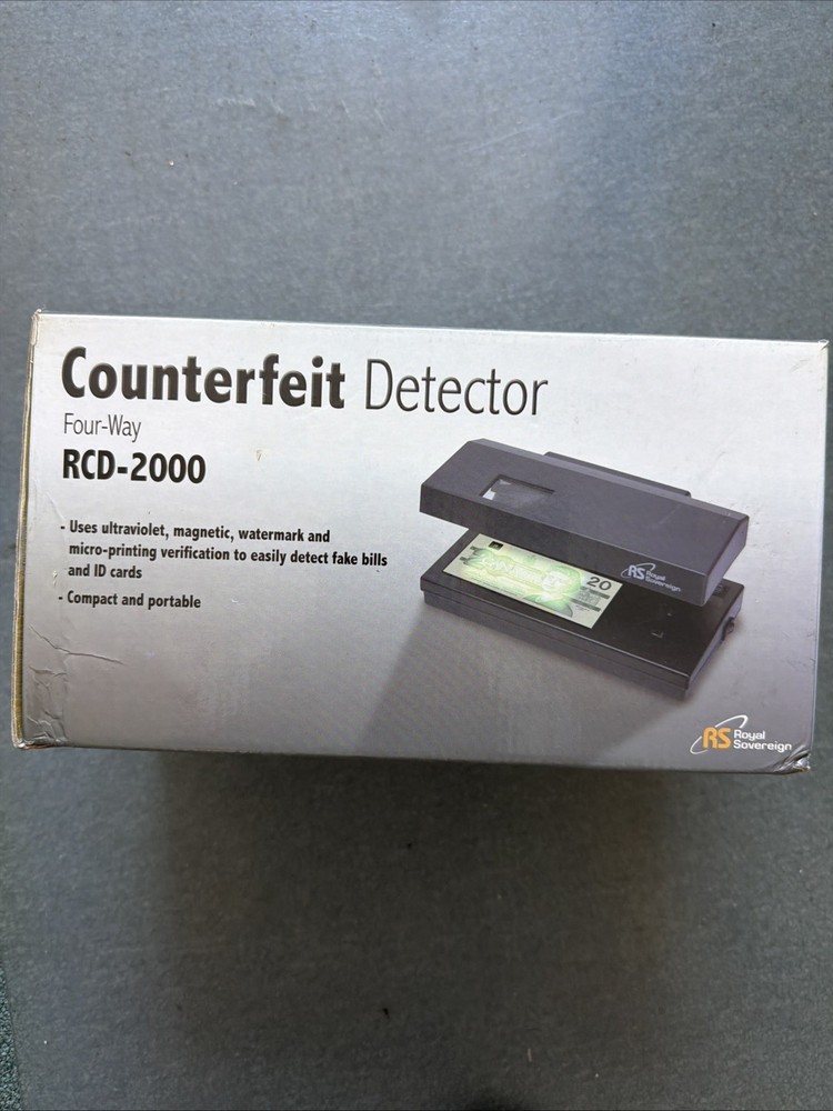 Royal Sovereign 4-Way Counterfeit Money Currency Detector RCD-2000 New