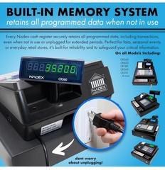 Nadex CR360 Electronic Cash Register – Black