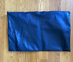Large Currency Bank Deposit Bag Vinyl Zipper Bag 21.5 in x 14 in Navy Blue