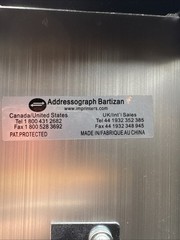 Addressograph Bartizan Manual Credit Card Imprinter Slider Used