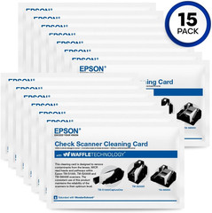 Epson CaptureOne Check Scanner Cleaning Card featuring Waffletechnology 15 Cards