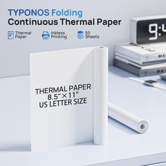 D820 Thermal Printer Paper 8.5 x 11 Inch, Continuous Thermal Paper Roll, US L…