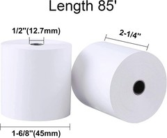 1/4″ Thermal Paper Tape 85′ Receipt Rolls 10 Count