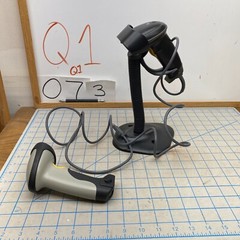 Handheld Laser Barcode Scanners W/Stand Unknown Untested