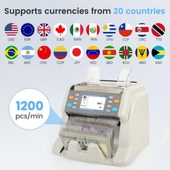 RIBAO MC-50 Premium Bank Grade Money Counter Machine Multi Currency Mixed Den…