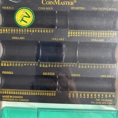 Vintage CoinMaster Coin Counter Change Tray 0.01-$1.00 for Use with Tube Rolls