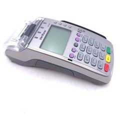 Verifone VX520 CTLS Dual Comm Credit Card POS Machine Silver w/ Adapter Charger