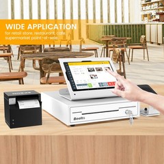 Beelta 13″ Cash Register Drawer, 4 Bill/5 Coin, w/ Check Slot for Small Business