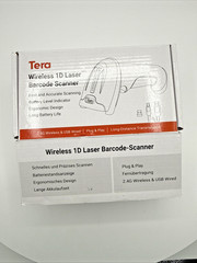 TERA 5100 Wireless 1D Laser Barcode Scanner 2.4GHz USB IP54 Orange