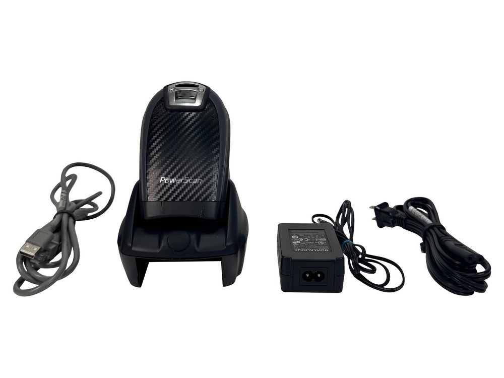 Datalogic POWERSCAN PM9501 Barcode Scanner w/BC9030 Dock; Battery; Adapter & USB