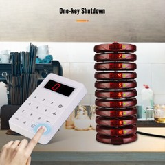 Retekess TD158 Wireless Paging Queuing Calling System 10 Coaster Cafe Clinic Bar