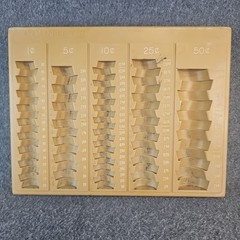 Lot of 2 Vintage Countex II Coin Sorting Trays MMF Industries Bank Teller Sorter