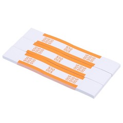 Currency Band Bundles, 1000 Packs Orange Dollar50