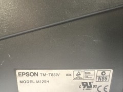 Lot Of 2 Epson TM-T88IV M129H Serial Thermal Printer / No Power Supply