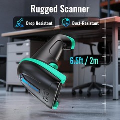 Tera Barcode Scanner 1D Wireless with Battery Level Teal, Teal