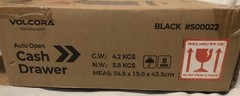 Volcora Black Auto Open Cash Register