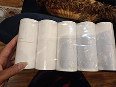 1-Ply Paper Rolls 3in. x 128ft White Pack of 10 Item 109023 New