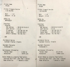 Lot of 2 Epson TM-m30 M335A POS Receipt Mobile Thermal Label Printer