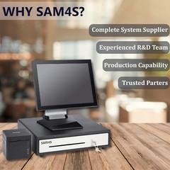 Sam4S 16″ “Stainless Steel” Front Heavy Duty Black POS Cash Drawer with 5Bill/5C