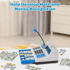 Calculator Cash Register Toy Gift for Kids Age 3, 4, 5, 6, 7, 8+ Year Old, 103 P