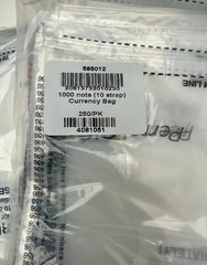 x1000 Currency Bag (10 Strap) Clear 585012 PermaLok Money Deposit Bags #73510