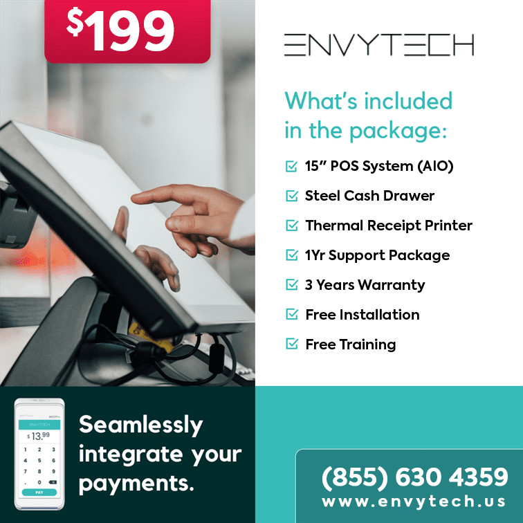 $199 – 15” AIO ALL IN ONE Touchscreen POS System – Takeout | Salons