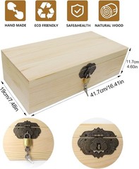 Wooden Currency Tray with Locking Cover and Coin Tray