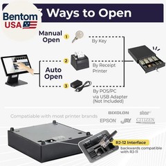 13″ Electronic Cash Register Drawer for Point of Sale (POS) System with 4 Bill 5