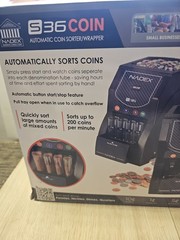 New Sealed Nadex Coins S36 4 Compartments Automatic Coin Sorter White. V6