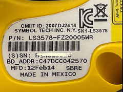 Symbol Motorola Zebra LS3578 Cordless Barcode 1D Scanner LS3578-FZ20005WR