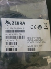 NEW OEM Zebra CBL-DC-388A1-01 Power Cable Assembly 12VDC 4.16A Rev B 1.8m / 6ft