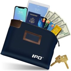 Upgraded Blue Cash Bag with Lock and Keys Secure Storage for Money Valuables