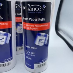 21 Rolls Alliance Bond Paper 2.25 X 140′ Cash Registers Adding Machines