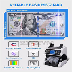 AL-920 Mixed Denomination 2 CIS Authenticating Coin Counting Machine UV/IR/MG/MT