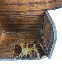 Antique Wooden Bank Teller Countertop Forms Organizer Cash Drawer