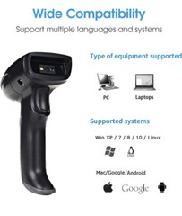 1D 2D Wired Handheld Bar Code Scanners Readers for Computers USB Cable