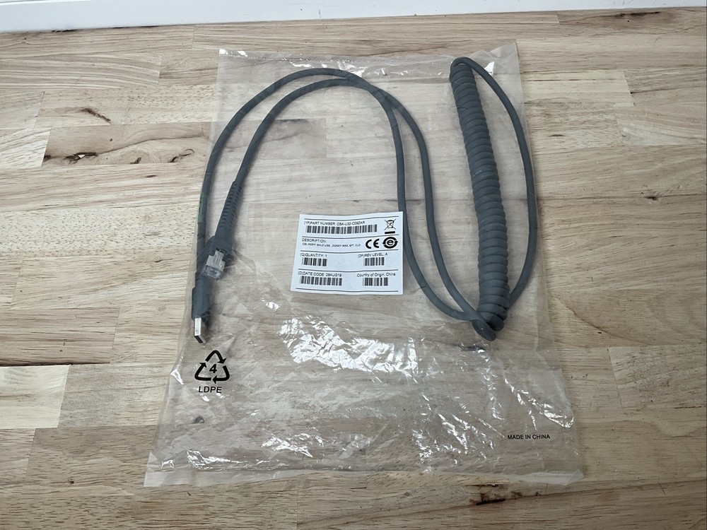 Zebra CBA-U32-C09ZAR 3m Coiled USB Cable for Barcode Scanners – US SELLER
