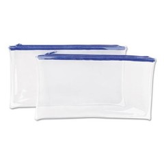 Universal Office Products UNV69025 Zippered Wallets 11×6 Clear 2 Pack