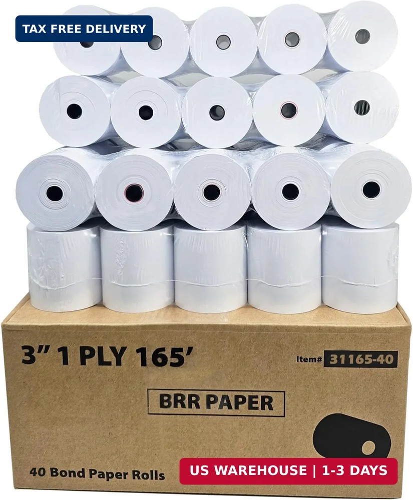 (40 Rolls) 3″ x 165′ 1 Ply Bond (Non -Thermal) Made in USA STAR SP 700 Kitchen P