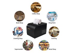 Rongta POS Printer, 80mm USB Thermal Receipt Printer, Restaurant Kitchen Prin…