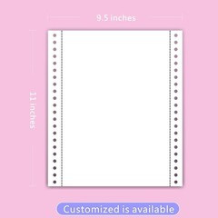 9-1/2 x 11 Inches NCR Continuous Feed Computer Paper 2-Ply, 1000 Coun…