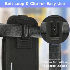 Rugged Holster for Zebra Handheld Barcode Scanners with Metal Clip and Belt Loop