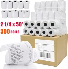 2 1/4 x 50′ THERMAL POS RECEIPT PRINTER ROLL PAPER BPA 300 ROLLS