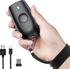 Mini Wireless Barcode Scanner, Barcode Scanner Bluetooth&Wireless 2.4Ghz and USB