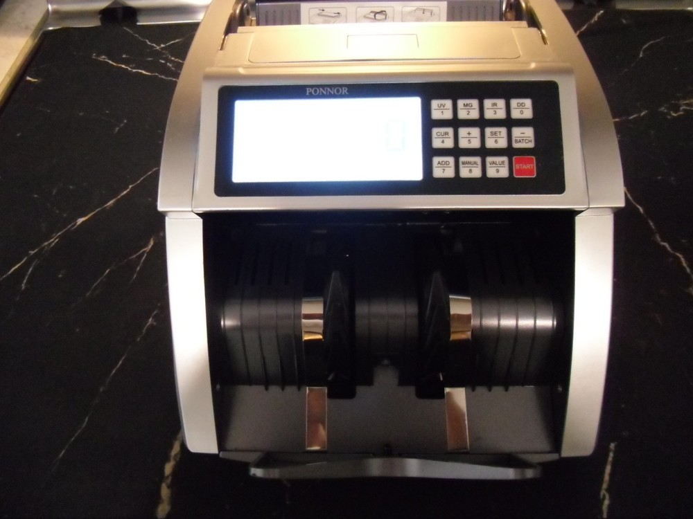 Ponnor AL-5100 Automatic Cash Money Bill Counter Machine W/Counterfeit Detection