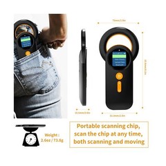 Bluetooth Pet Microchip Reader,Alacrity 3-in-1(2.4GHz Wireless+Bluetooth+USB)…