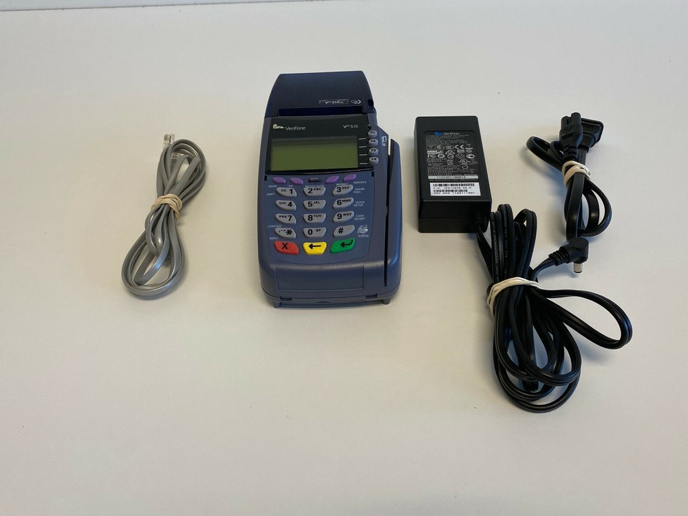 PP15: Verifone OMNI 5100 Credit Card Reader W/ Power Supply & Telephone Cable